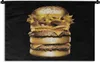 MuchoWow® Wandteppich Wandbehang Goldener Hamburger auf Produktbild-Vorschau 1