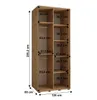 Šatní skříň YVONA 3 - 120/60 cm, černá / bílá / černá Náhled obrázku produktu 8