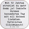 Mr. & Mrs. Panda Tischschoner Spruch 32. Geburtstag - Weiß Produktbild-Vorschau 1