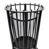 A black metal fire pit with a mesh insert and a decorative top rim. Anteprima dell’immagine prodotto