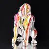 Statuette - HOME DECO FACTORY - Gorille Blanc Rainbow - Voir les images du produit 4