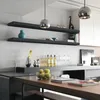 Happyment Étagère murale noire - 120 cm - Lot de 2 - Voir les images du produit 2