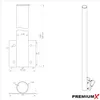 PremiumX Balkonhalter 100cm Ø 48mm Stahl Mast Geländer SAT Produktbild-Vorschau 7