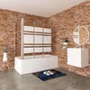 Duschspa 140x140cm Streifenglas Badewanneaufsatz 3-teilig Produktbild-Vorschau 2