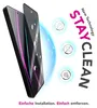 A product image showcasing a phone screen protector with water droplets on it, accompanied by marketing text and icons. Anteprima dell’immagine prodotto