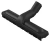 A black vacuum cleaner floor head with bristles is shown against a white background. Produktbild-Vorschau