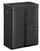 A black, modern-looking recycling bin with multiple compartments. Produktbild-Vorschau