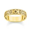 Ring aus 925er Silber, schwarze Zirkonia, gold von Thomas Produktbild-Vorschau 1