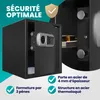 DEUBA® Coffre-fort électronique noir acier 2 clés 4 piles Voir les images du produit 2
