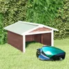 vidaXL Roboter-Rasenmäher Garage 72x87x50 cm Mocca Weiß Produktbild-Vorschau 2