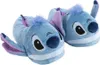 A pair of blue Stitch slippers are displayed against a white background. Produktbild-Vorschau