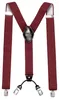 DonDon Herren Hosenträger 3,5 cm breit 4 Clips mit braunem Produktbild-Vorschau 2
