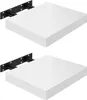 Two white floating shelves with black brackets are shown against a white background. Produktbild-Vorschau