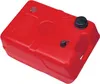A red plastic fuel tank with a black cap and a small black fitting. Anteprima dell’immagine prodotto