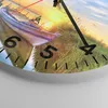 Wanduhr - Rund - Glasuhr - See Boot Wasser - 40x40cm - Produktbild-Vorschau 5