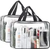 2 große transparente Make-up-Kosmetiktaschen, transparente Produktbild-Vorschau 2