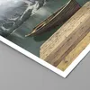 Poster - Poster ohne Rahmen - Berge See Boot - 50x50 cm - Produktbild-Vorschau 2