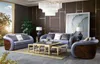 Luxus Wohnzimmer Möbel Sofagarnitur Ledersofa Couch Polster Produktbild-Vorschau 1
