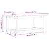 vidaXL Couchtisch Schwarz 110x55x45 cm Massivholz Kiefer -  Produktbild-Vorschau 9