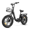 A black electric bicycle is shown against a white background. Produktbild-Vorschau