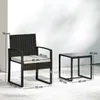 Outsunny Rattan Bistroset, 3 teiliges Gartenmöbel-Set mit 2 Produktbild-Vorschau 3