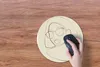 MuchoWow® Mauspad Mousepad Frau - Linienkunst - Produktbild-Vorschau 3