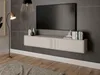 A modern living room with a wall-mounted TV and media console. Produktbild-Vorschau