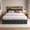 UnboxG gasdrukbed, 140x200 cm, zwart, kunstleer, Productafbeelding-voorbeeld 5