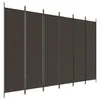 A brown, multi-panel room divider or privacy screen is displayed against a plain white background. Produktbild-Vorschau