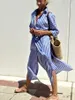 ASKSA Dámské letní Vintage Button Down Shirtdresses s Náhled obrázku produktu 5