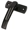 A black door handle with a mounting plate is shown against a white background. Produktbild-Vorschau
