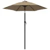 vidaXL Parasol Taupe 200 x 224 cm Aluminium Voir les images du produit 1