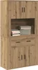 vidaXL Highboard Artisan-Eiche 80 x 33 x 150 cm Produktbild-Vorschau 3