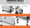 A collage of four images showcasing the features of a manual dough roller, with text overlays describing each feature. Anteprima dell’immagine prodotto