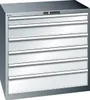 LISTA Schubladenschrank 54x36E B1023xT725xH1000mm RAL 5012 Produktbild-Vorschau 1