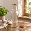 Milchflasche 1 Liter Glasflasche transparent mit 2 Flaschen Produktbild-Vorschau 5