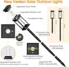 Diagram showing the components and dimensions of a solar outdoor light. Produktbild-Vorschau