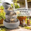Springbrunnen Outdoor aus Kunstharz 4-stufig Gartenbrunnen Produktbild-Vorschau 6