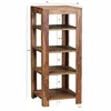 A wooden shelf unit with dimensions indicated by text and lines. Podgląd zdjęcia produktu