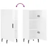 vidaXL Kredens biały wysoki połysk 34,5x34x90 cm materiał Podgląd zdjęcia produktu 8