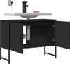 vidaXL Meuble sous-lavabo noir 80x33x60 cm bois composite Voir les images du produit 8