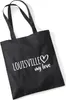 Huuraa Jutebeutel Louisville my love 10 Liter Black Produktbild-Vorschau 1