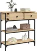 A console table with shelves and drawers, decorated with books and vases. Náhľad obrázku produktu