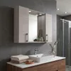 Specchio bagno contenitore con due pensili legno rovere Anteprima dell’immagine prodotto 1