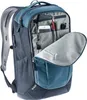 A close-up view of the open front compartment of a blue and gray backpack, showcasing its internal organization pockets. Anteprima dell’immagine prodotto