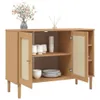 vidaXL Sideboard SENJA aspect rotin brun 112x40x80 cm bois Voir les images du produit 4