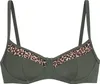 LASCANA Bügel-Bikini-Top Adelin oliv-leo Größe 44 Cup C Produktbild-Vorschau 1