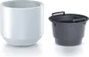 A white planter and a dark gray insert are shown side-by-side against a white background. Anteprima dell’immagine prodotto