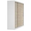 Schwebetürenschrank Alba 250 cm Weiß/Sonoma, ohne Spiegel Produktbild-Vorschau 7