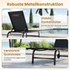 COSTWAY 2er Set Gartenliege mit Rollen, Sonnenliege bis Produktbild-Vorschau 7